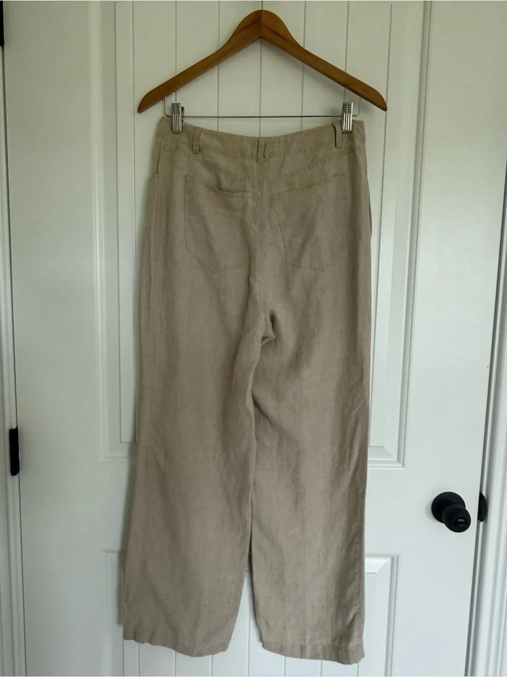 J. Crew Wide-Leg Linen-Blend Pants in Neutral Beige